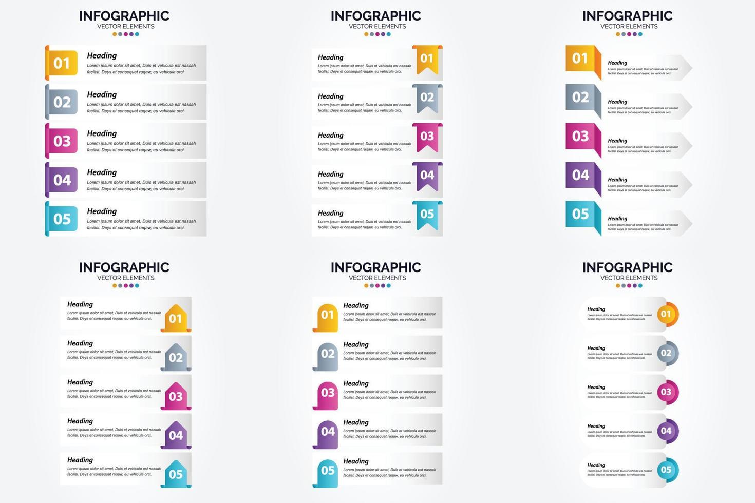 flaches Designset der Vektorillustrations-Infografiken für Werbebroschürenflieger und -zeitschrift vektor