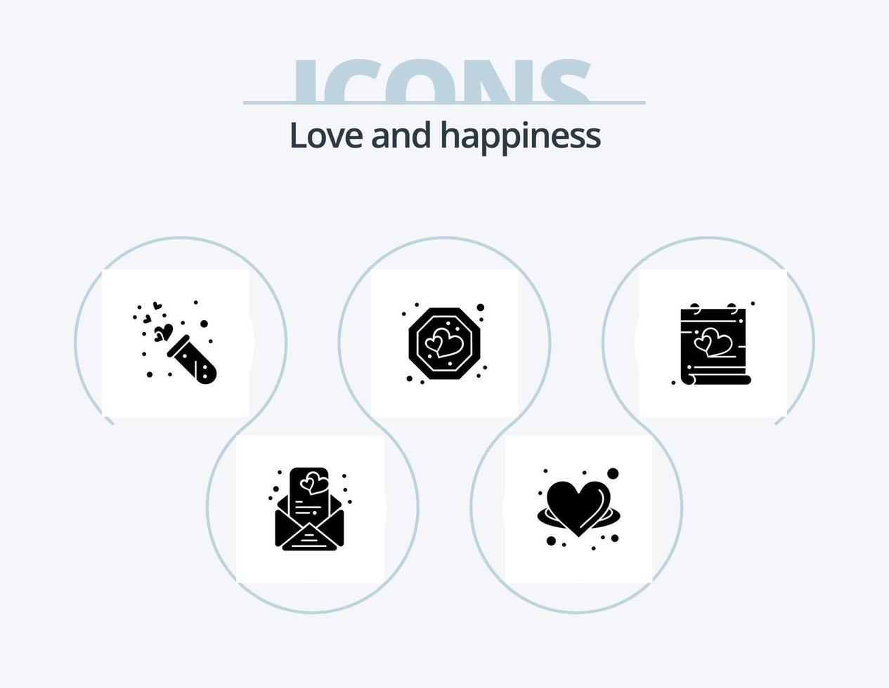 Liebe Glyphe Icon Pack 5 Icon Design. Kalender. Etikett. Herz. Herz. Hochzeit vektor