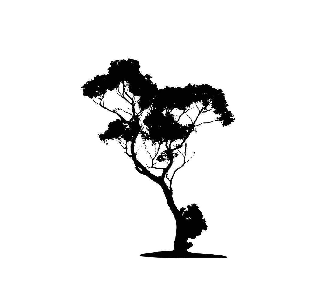 Baum-Silhouette-Vektor-Illustration vektor