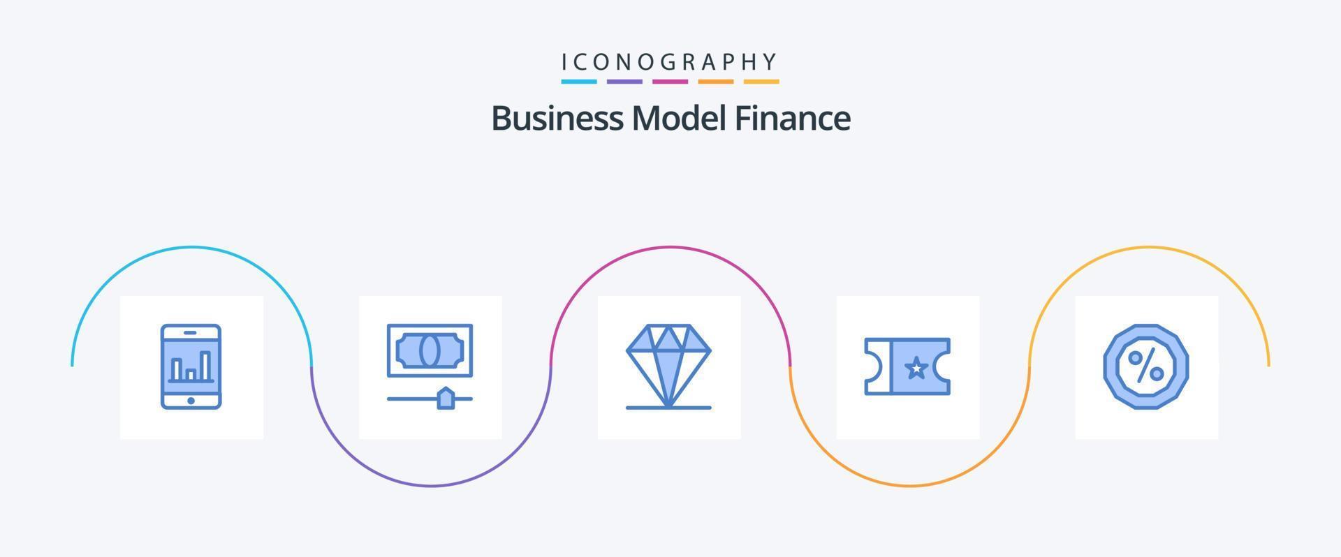 finansiera blå 5 ikon packa Inklusive . händer. pengar vektor