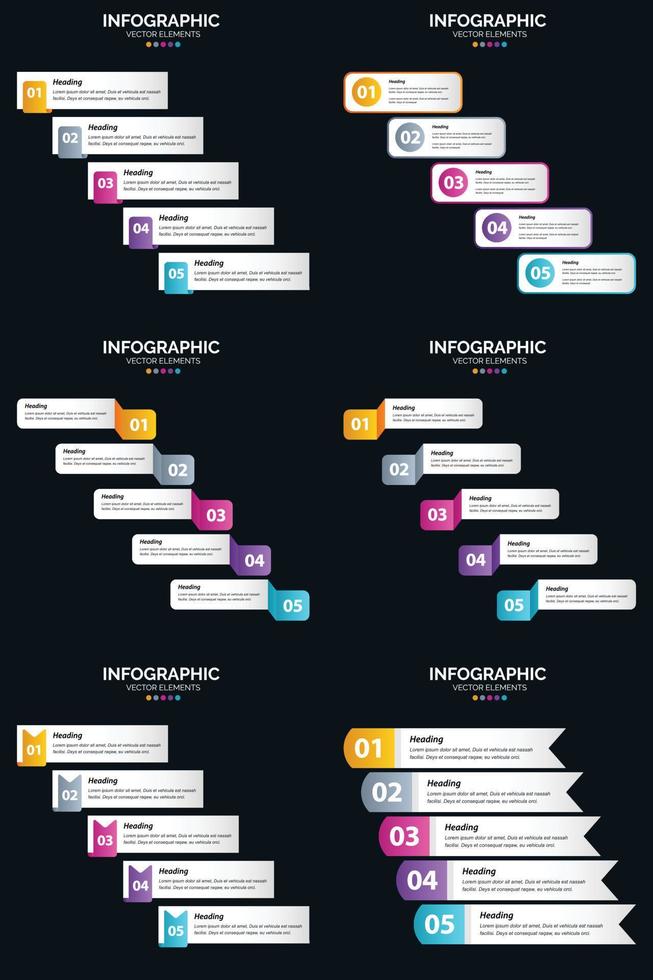 göra din presentation Mer engagerande med vår vektor 6 infographics packa.