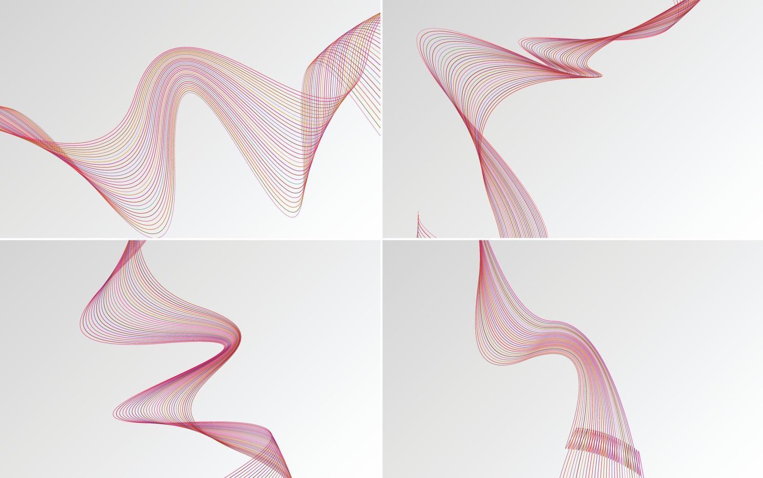 Wellenkurve abstrakte Vektorhintergründe für ein zeitgemäßes und elegantes Design vektor