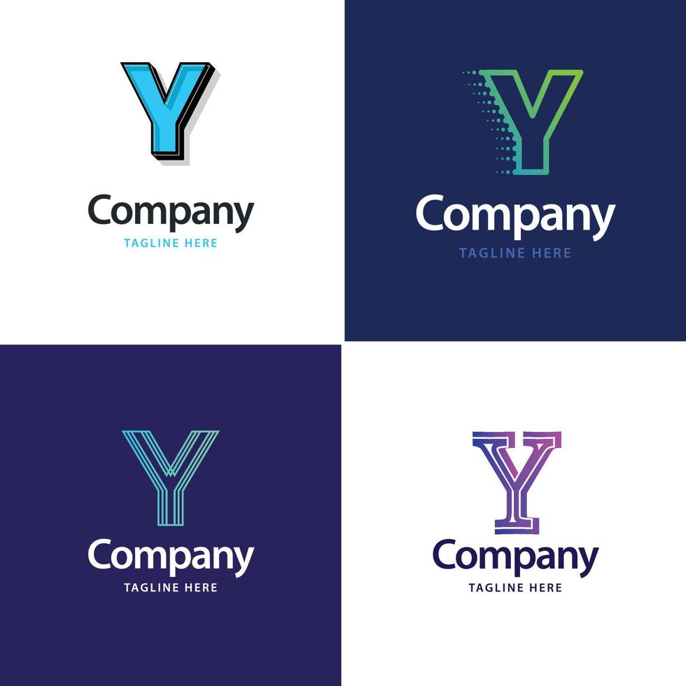 brev y stor logotyp packa design kreativ modern logotyper design för din företag vektor