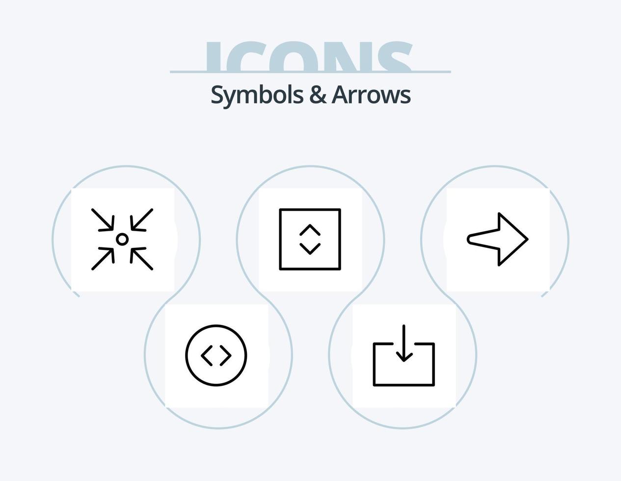 symbole und pfeile line icon pack 5 icon design. . . beenden. importieren. Pfeil vektor