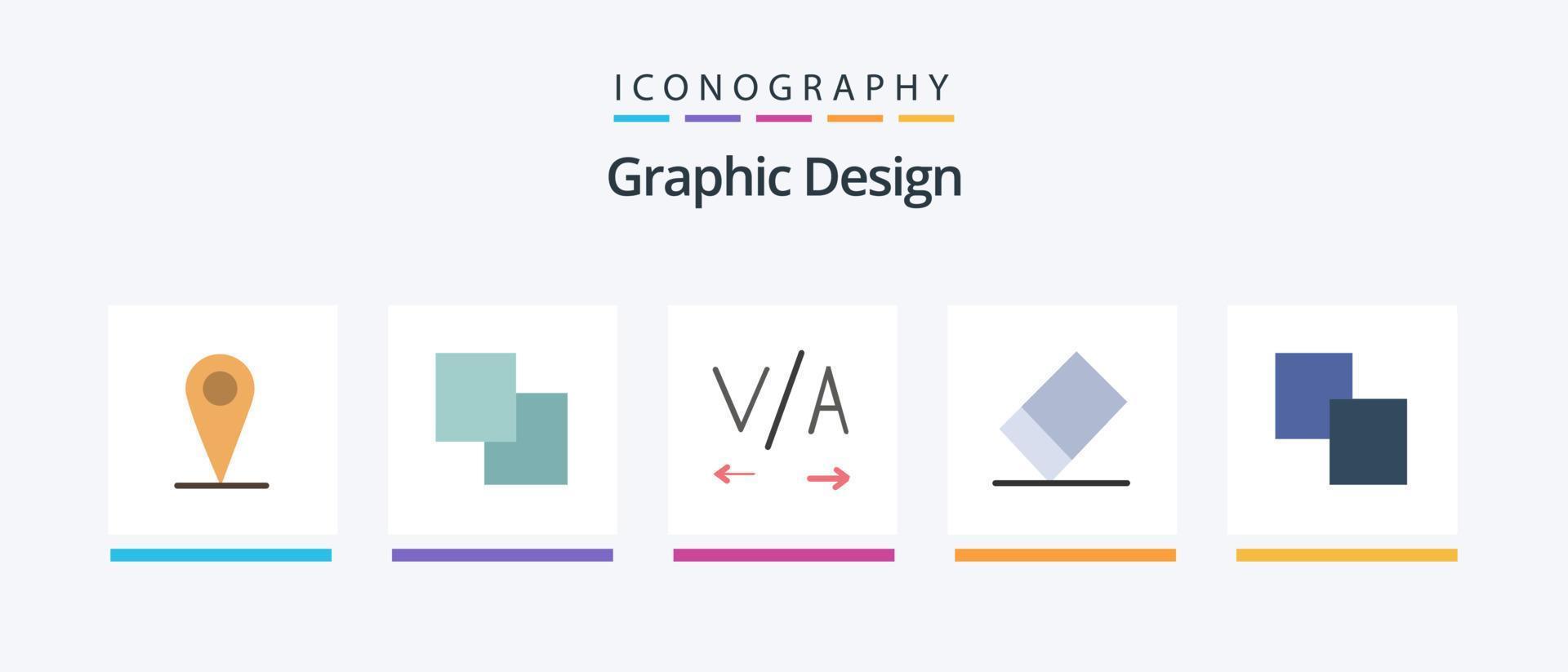 Design Flat 5 Icon Pack inklusive. Gummi. . kreatives Symboldesign vektor