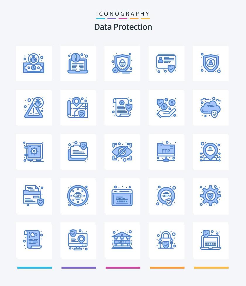 kreativer datenschutz 25 blaues symbolpaket wie sicherheit. persönlich. Schild. Verschlüsselung. Sicherheit vektor