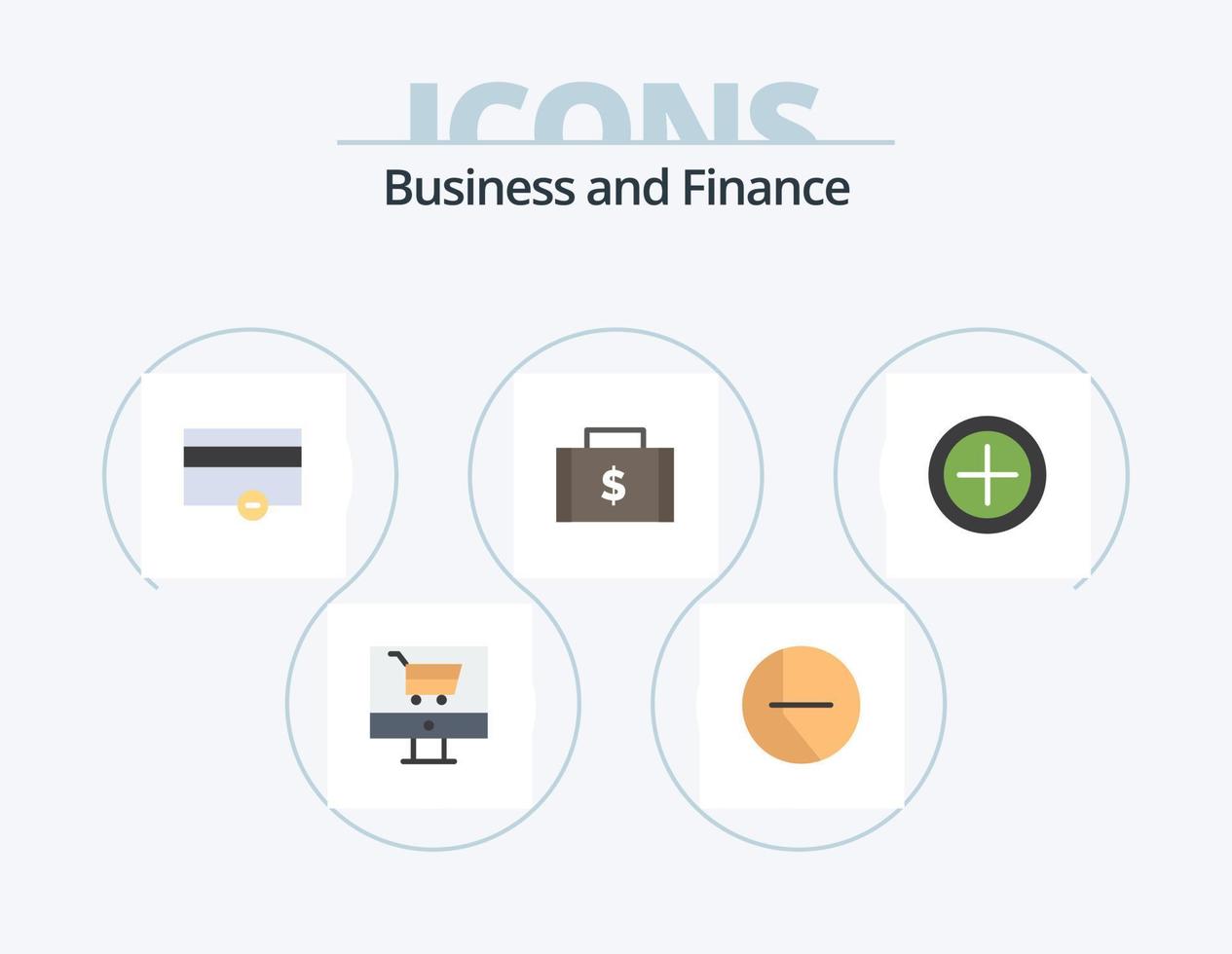 Finanzen flach Icon Pack 5 Icon Design. Geld. Zahlungen. Geld. Geld. Dollar vektor