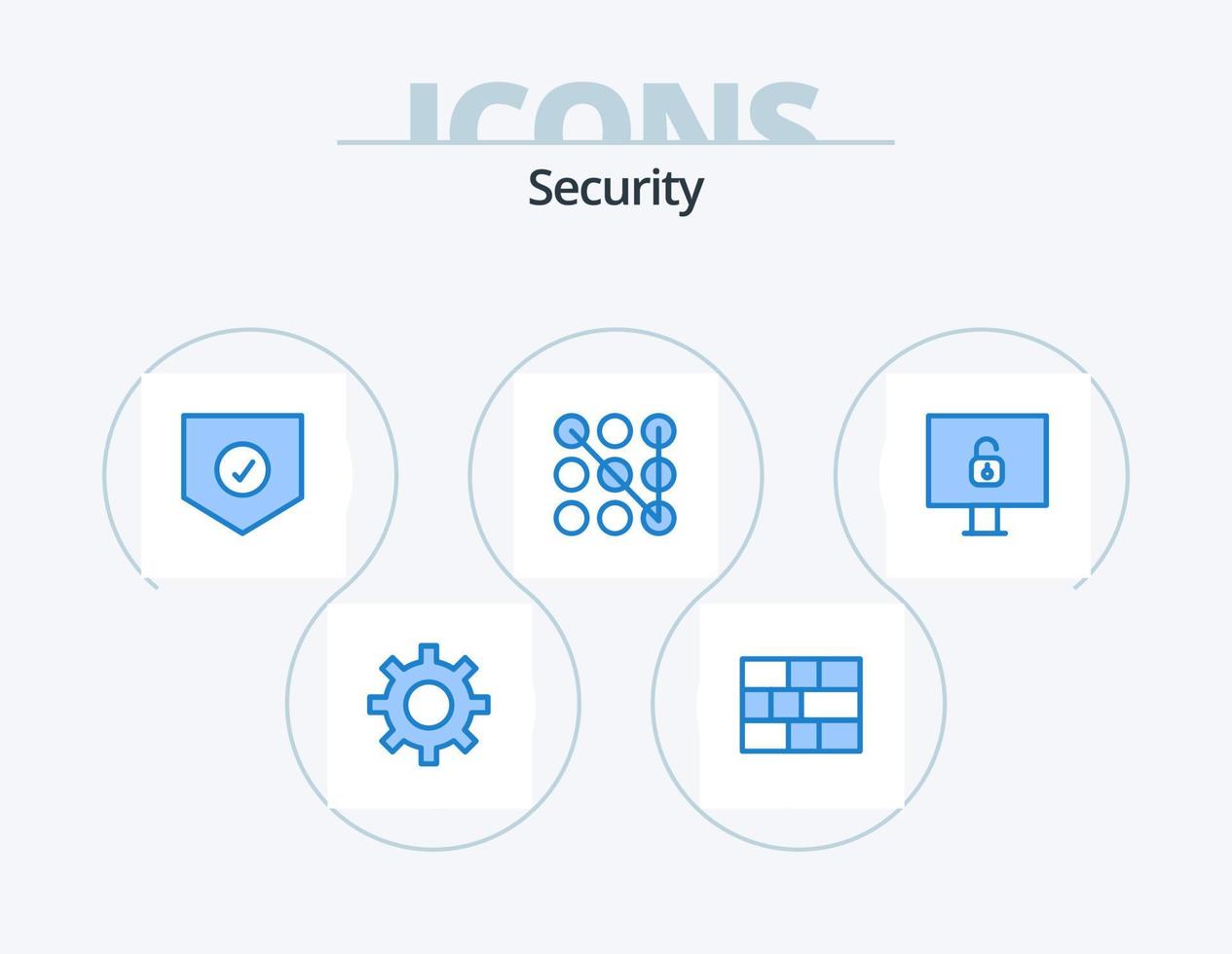 Sicherheit blau Icon Pack 5 Icon Design. . Sicherheit. Sicherheit. sperren. Sicherheit vektor