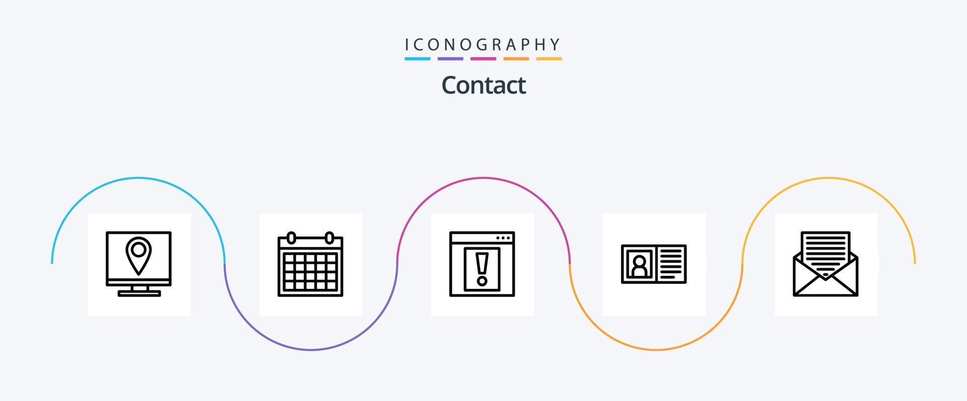 Kontakt linje 5 ikon packa Inklusive info. Kontakt. Kontakt oss. kommunikation. webb vektor