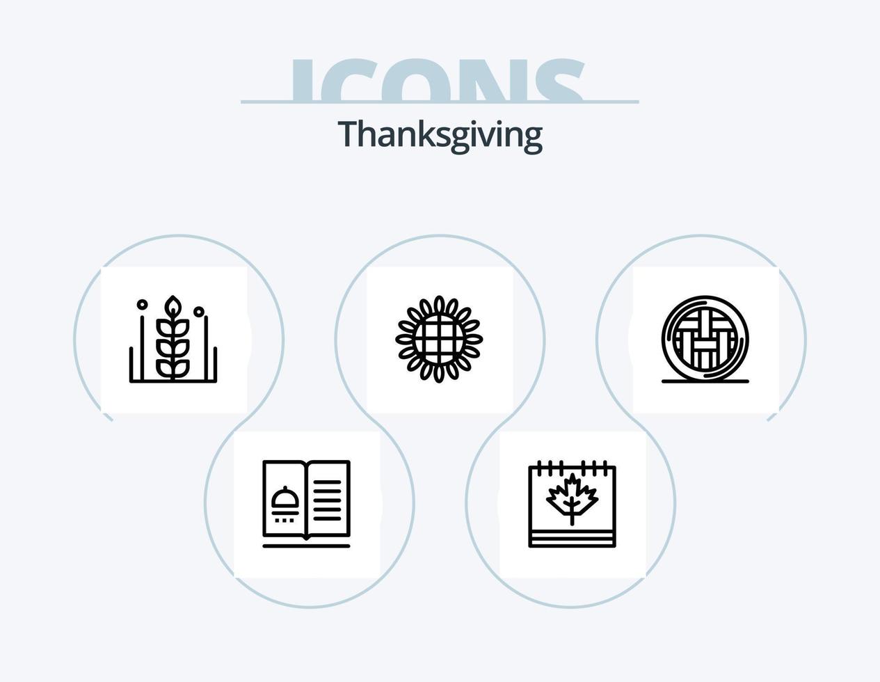 Thanksgiving Line Icon Pack 5 Icon Design. Ernte. Gluten. fallen. Herbst. Spatz vektor