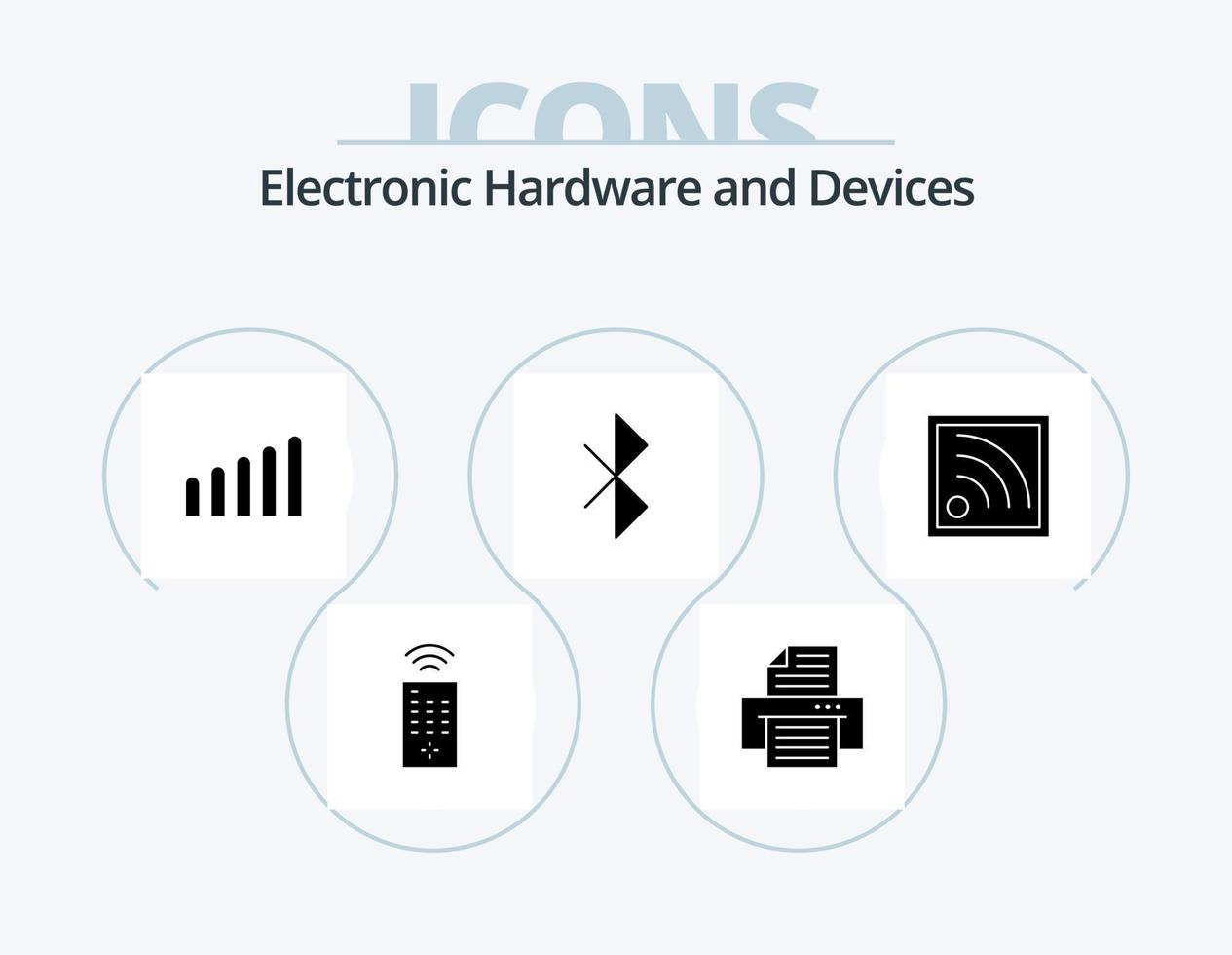 Geräte-Glyphen-Icon-Pack 5 Icon-Design. . Bluetooth. . Signal vektor