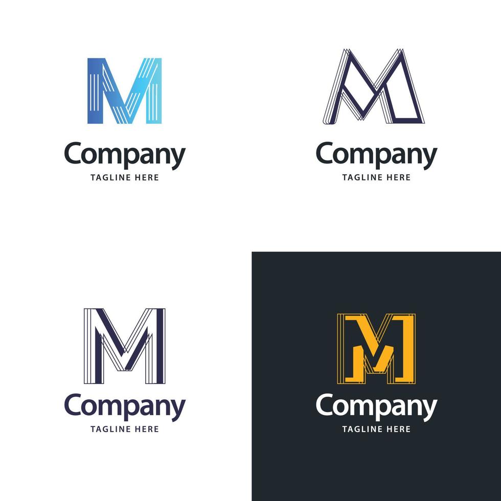 Buchstabe m großes Logo-Pack-Design kreatives modernes Logo-Design für Ihr Unternehmen vektor