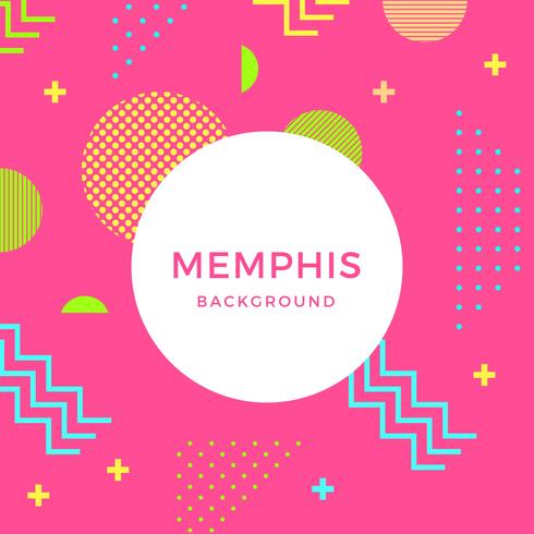 Flat Memphis Vector Background