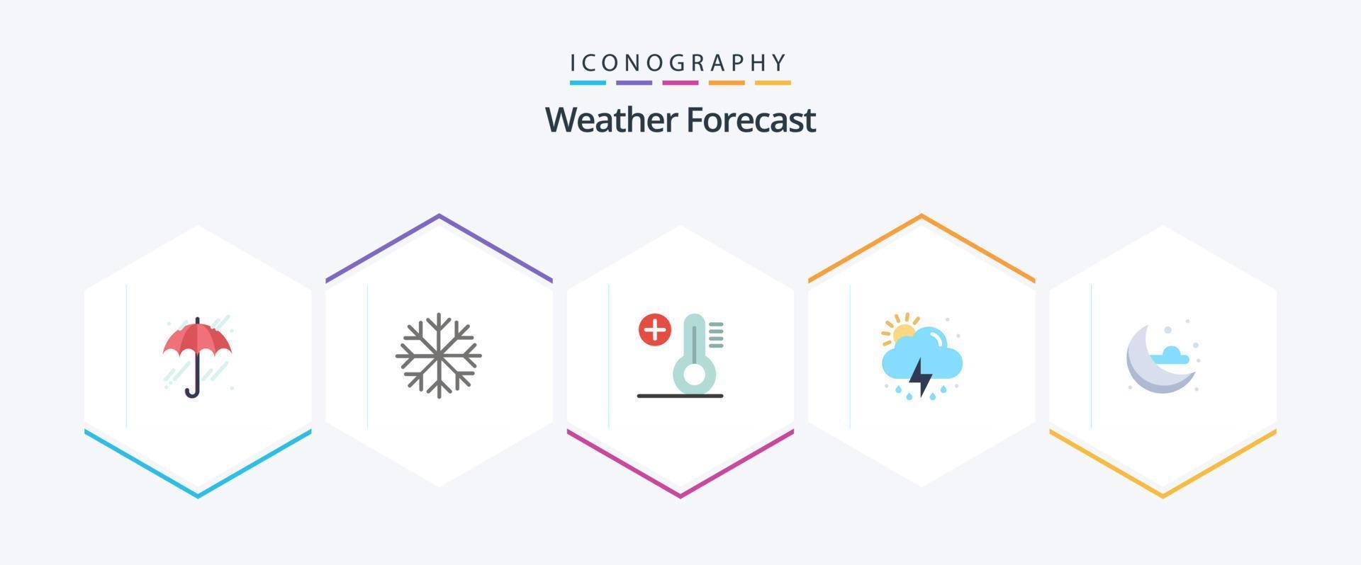 Wetter 25 Flat Icon Pack inklusive . Wetter. Temperatur. Wolke. Wetter vektor