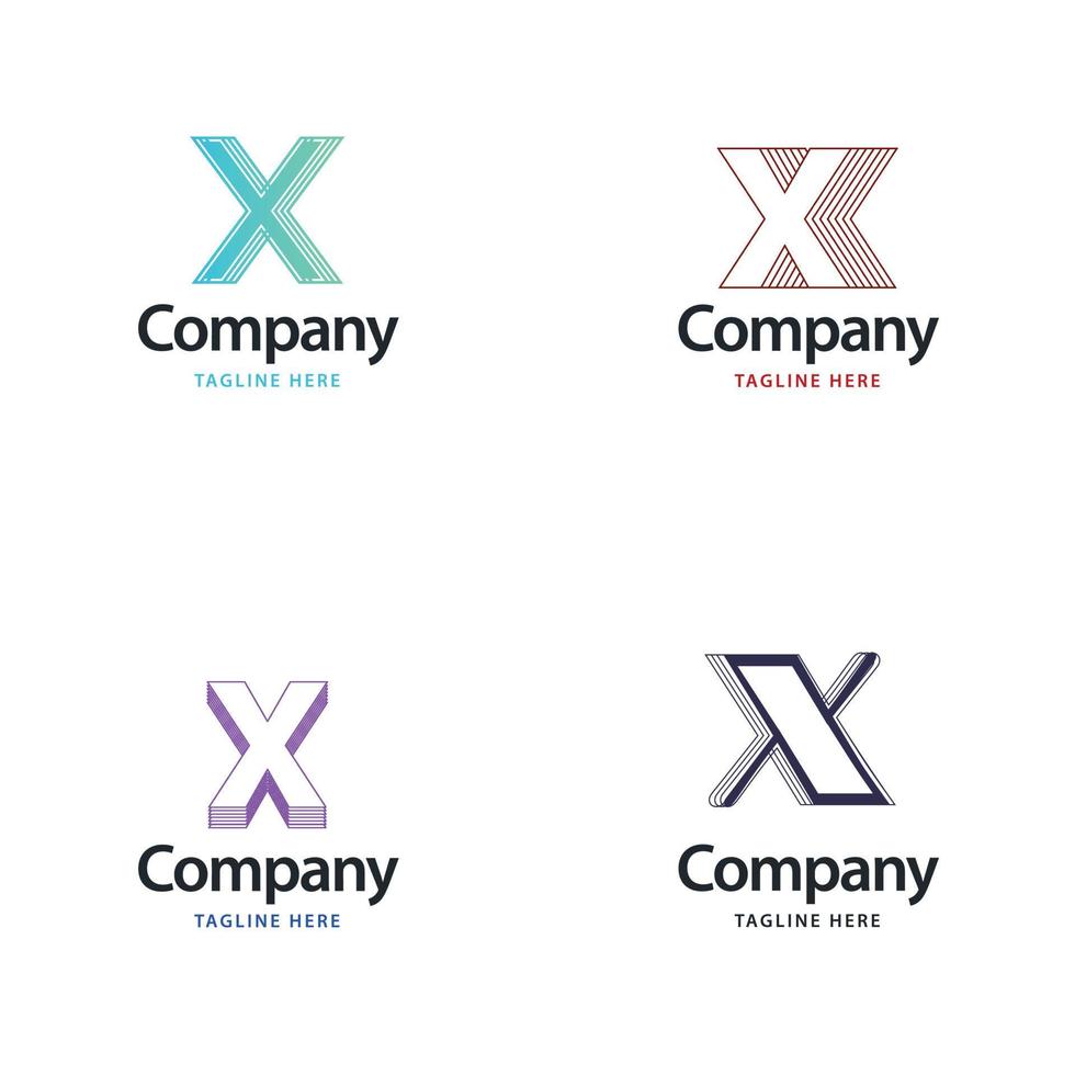 brev x stor logotyp packa design kreativ modern logotyper design för din företag vektor