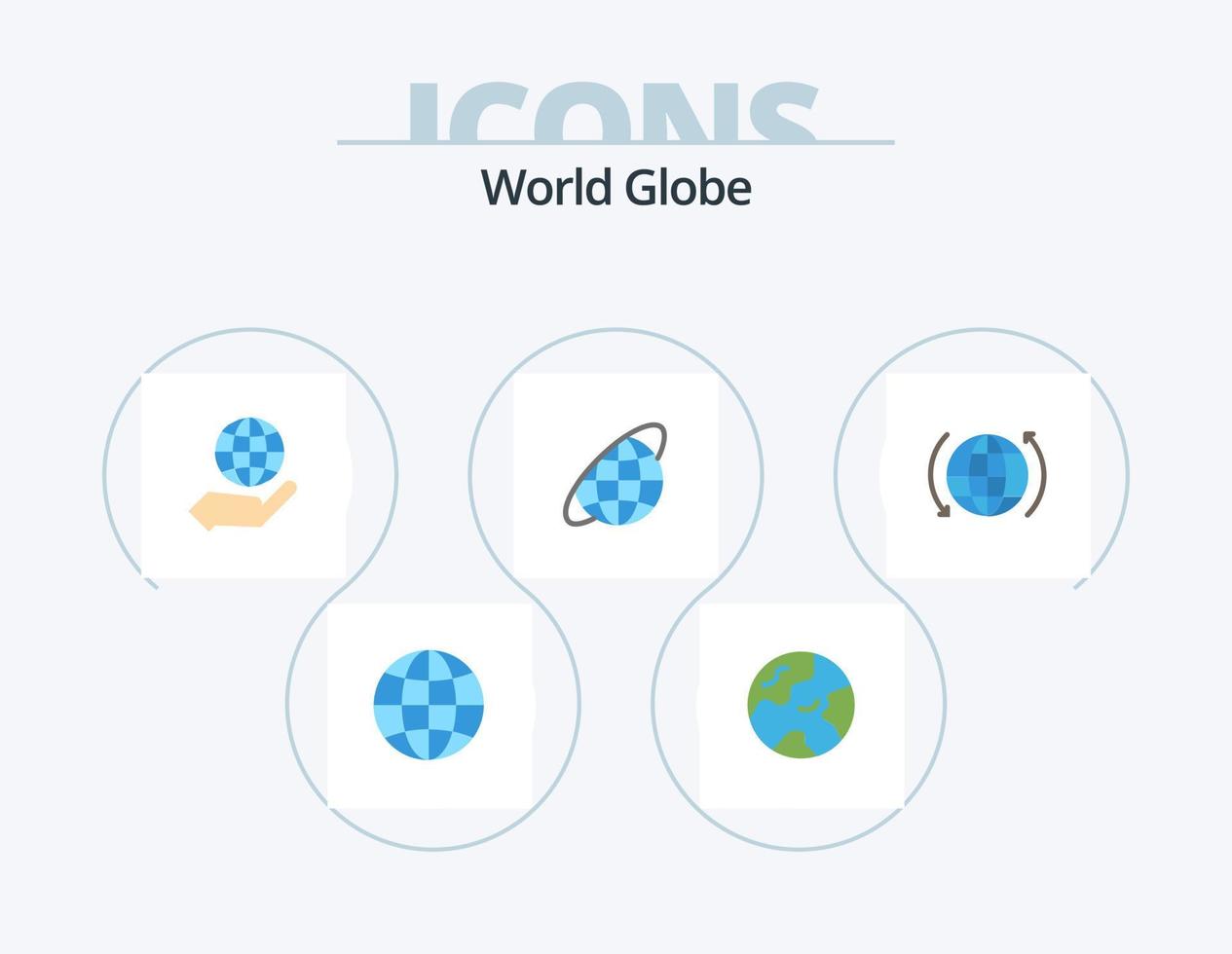 klot platt ikon packa 5 ikon design. pil. klot. internet. global. planet vektor