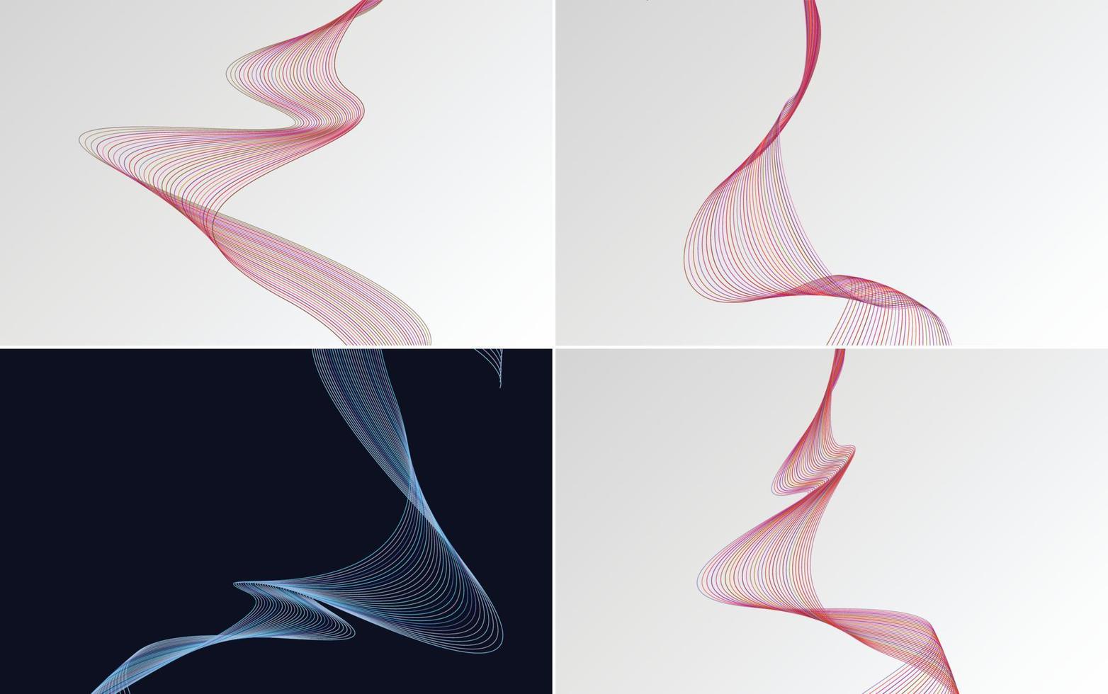 Lägg till en modern Rör till din projekt med dessa geometrisk Vinka mönster bakgrunder vektor