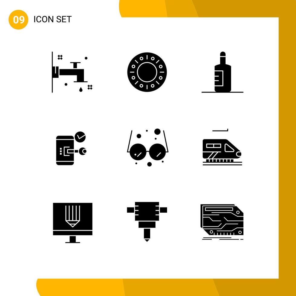 uppsättning av 9 modern ui ikoner symboler tecken för utbildning skola strand säkerhet öppen redigerbar vektor design element