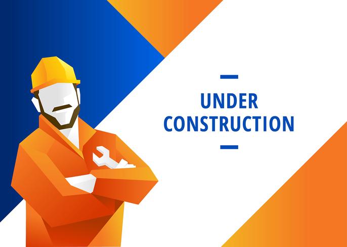 Webbplats Under Construction Vector