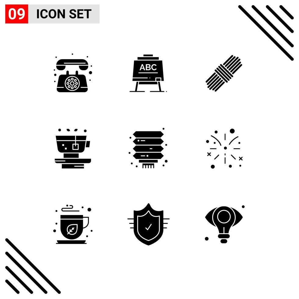 9 kreativ ikoner modern tecken och symboler av lykta Kina rep te natur redigerbar vektor design element