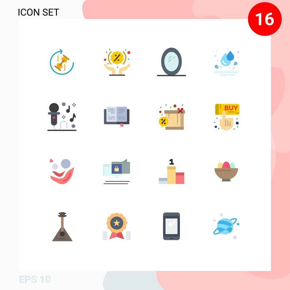 16 kreativ ikoner modern tecken och symboler av musik karaoke handla parkera droppar redigerbar packa av kreativ vektor design element