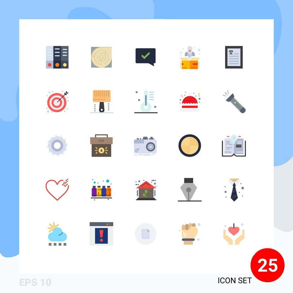 modern uppsättning av 25 platt färger pictograph av läsare ebook godkänna upp raket redigerbar vektor design element