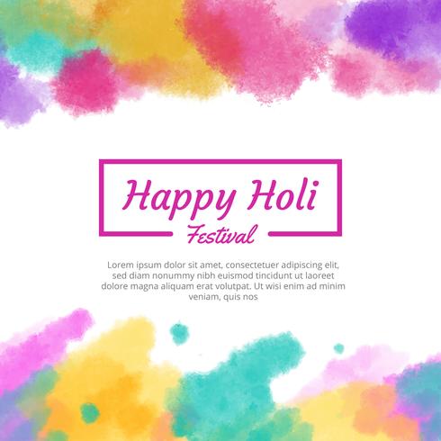 Glad Holi Vector Bakgrund