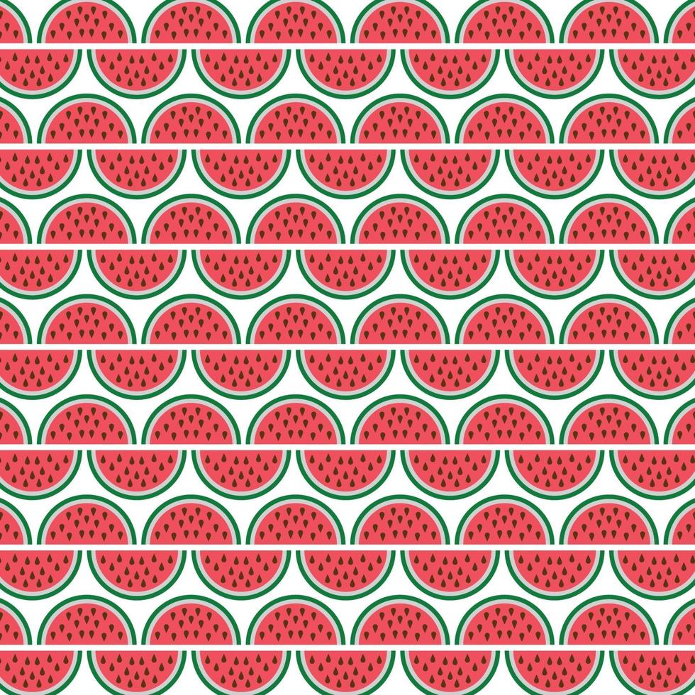 vattenmelon skivor mönster vektor