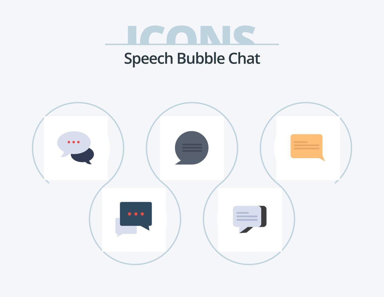 Chat-Flat-Icon-Pack 5 Icon-Design. . Plaudern. . Kommunikation vektor