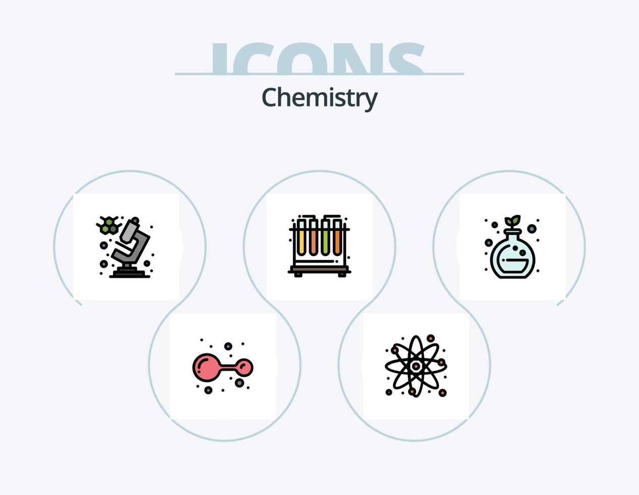 Chemielinie gefüllt Icon Pack 5 Icon Design. Chinesisch. Feier. Chinesisch. Neujahr. Chinesisch vektor