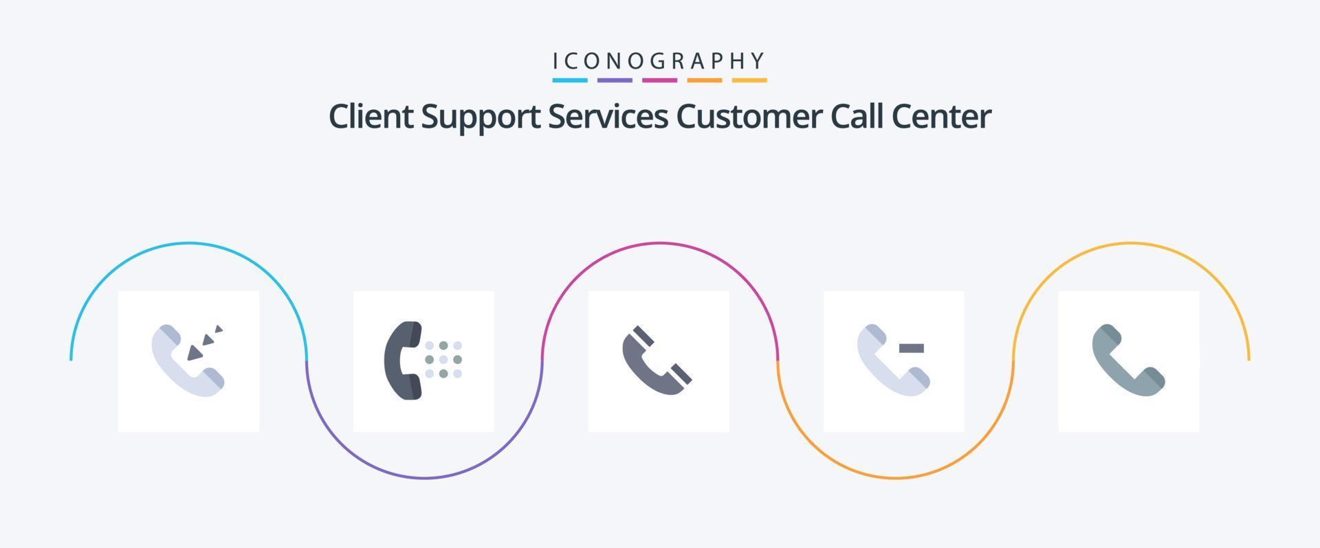 Call Flat 5 Icon Pack inklusive Telefon. Forderung. Forderung. löschen. Forderung vektor