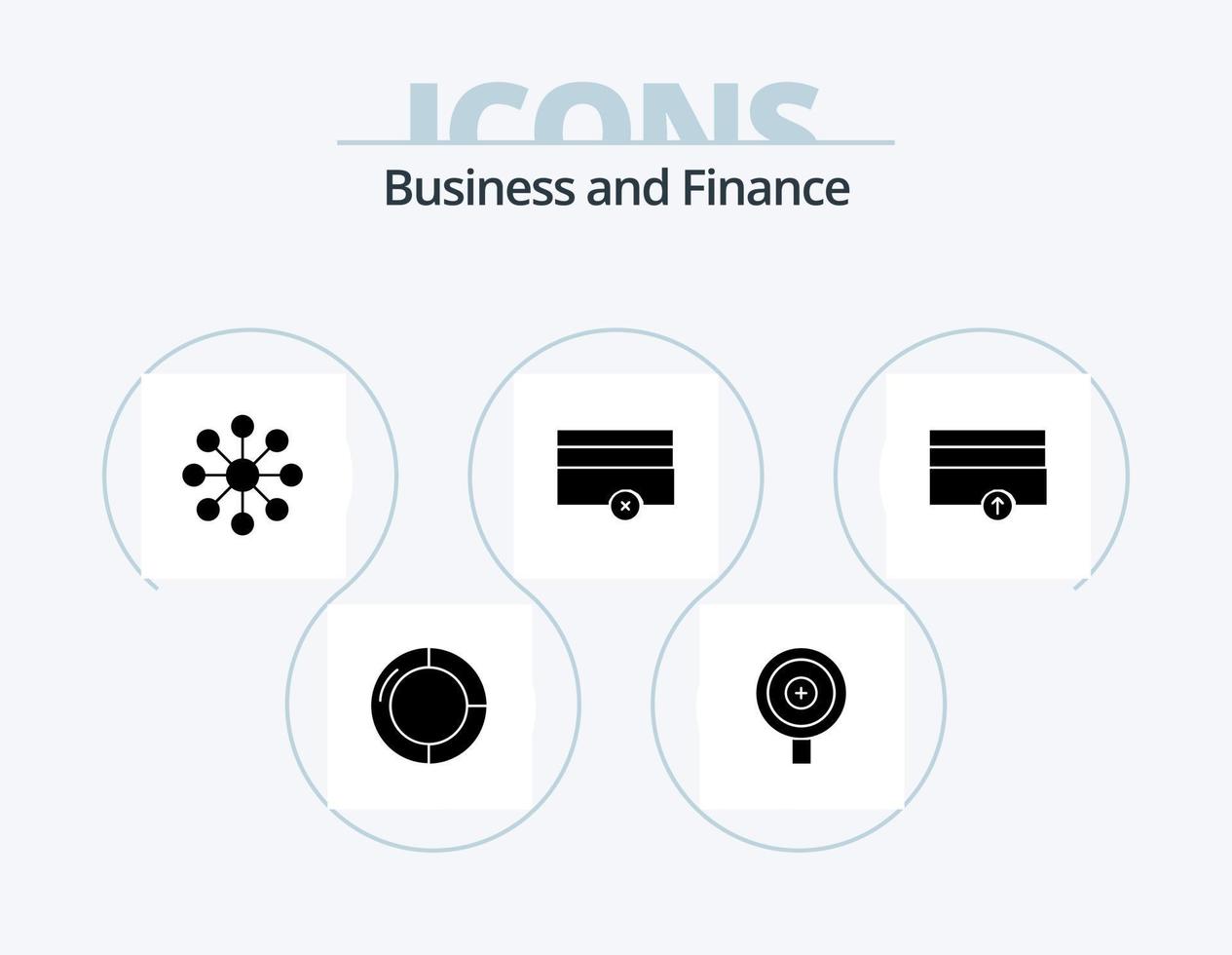 Finanz-Glyphen-Icon-Pack 5 Icon-Design. . Zahlungen. Finanzen. Geld. Zahlungen vektor