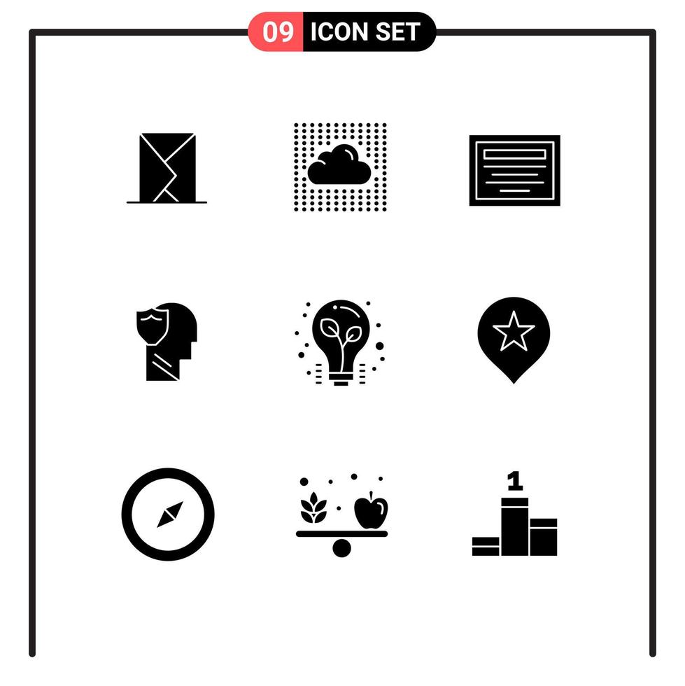 9 tematiska vektor fast glyfer och redigerbar symboler av data manlig säkra säkra notera redigerbar vektor design element