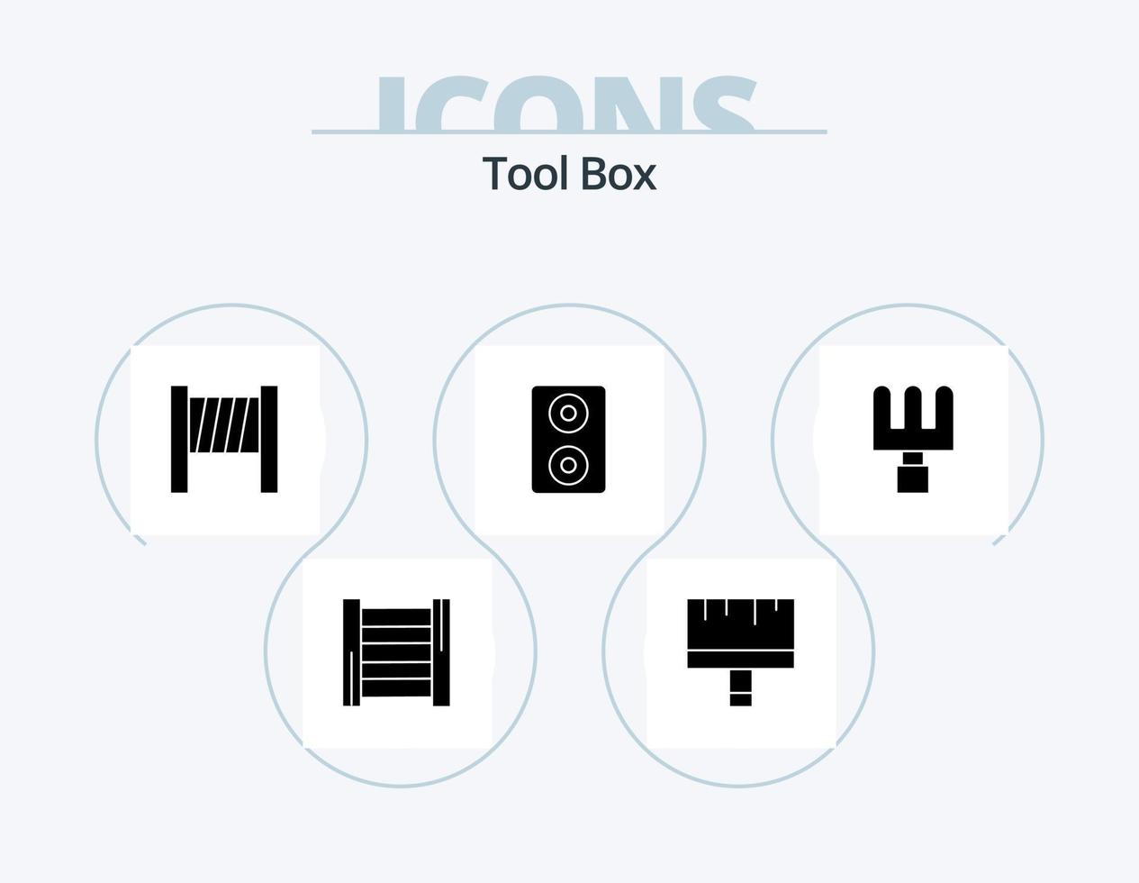 verktyg glyf ikon packa 5 ikon design. . verktyg. vektor