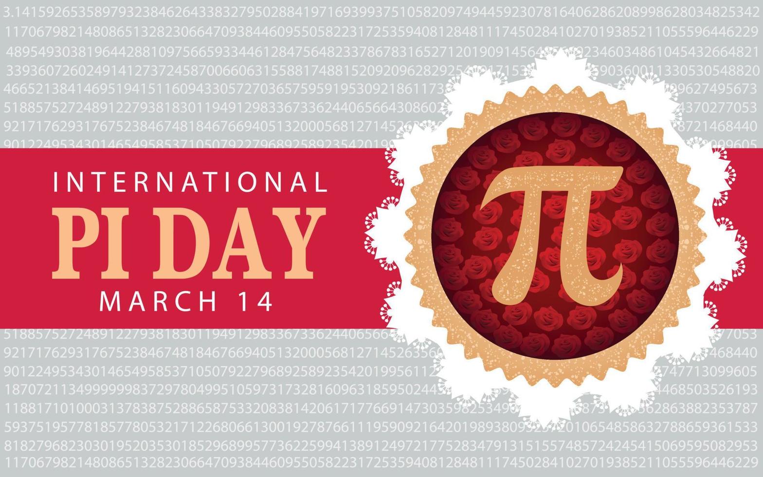 Happy Pi Day Template-Design vektor