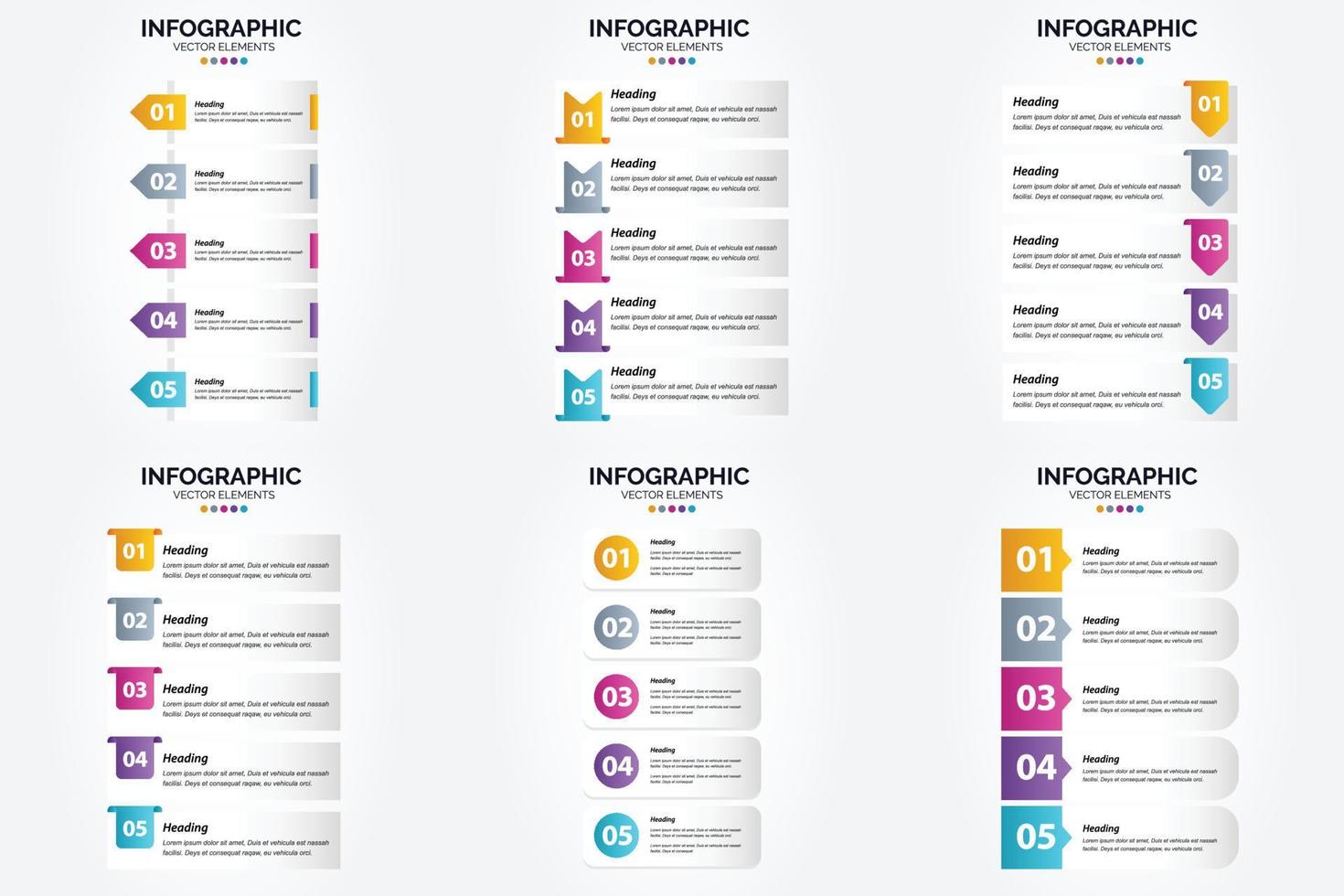 Verwenden Sie dieses Vektor-Infografik-Set, um Ihre Werbung in Broschüren zu machen. Flyer. und Zeitschriften effektiver. vektor