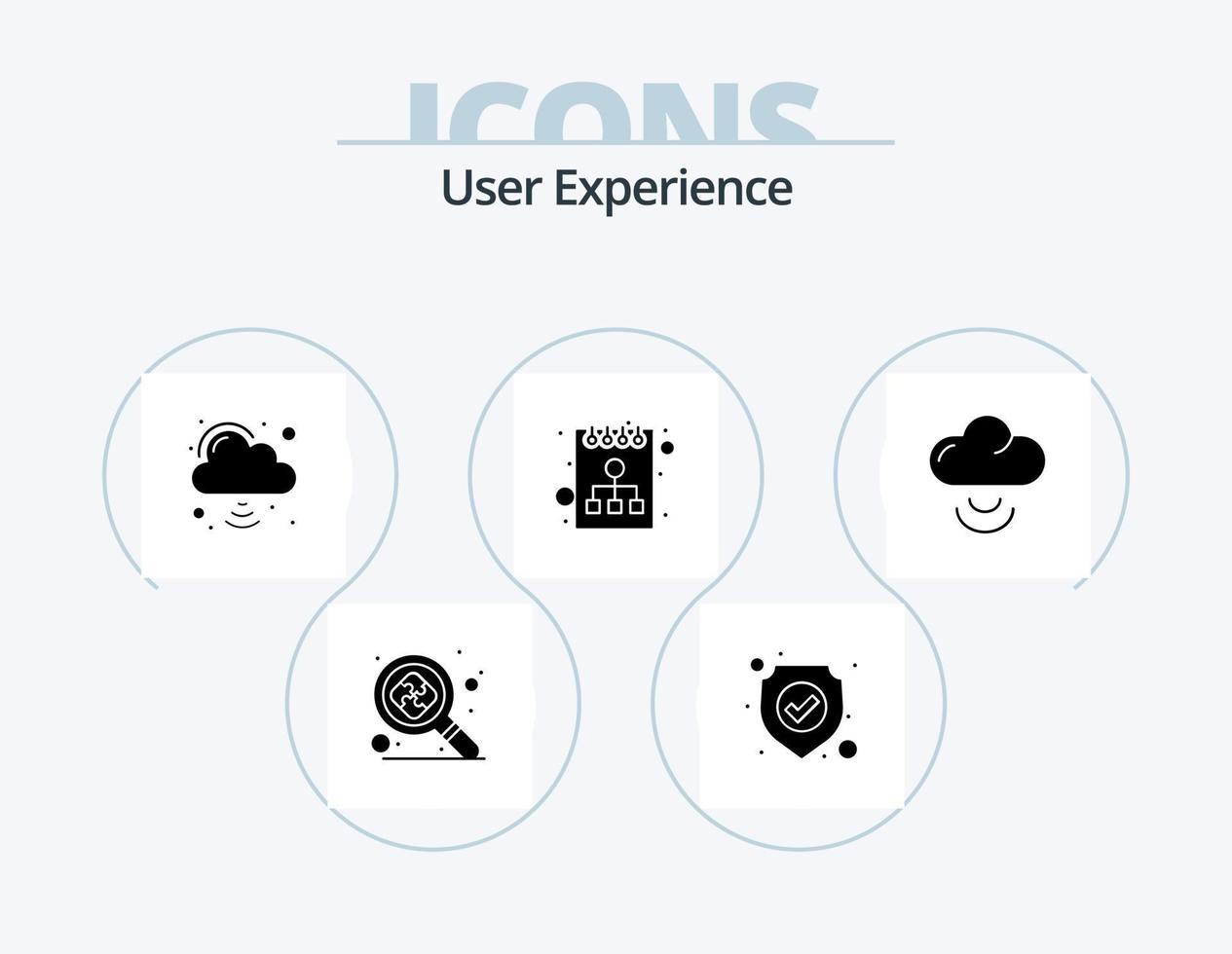 Benutzererfahrung Glyph Icon Pack 5 Icon Design. . Signal . Cloud-Netzwerk. Wolke . Strategie vektor