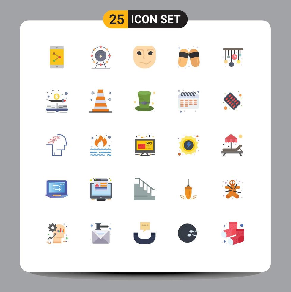 uppsättning av 25 modern ui ikoner symboler tecken för ljuskronor Hem känsla tofflor kvinna redigerbar vektor design element