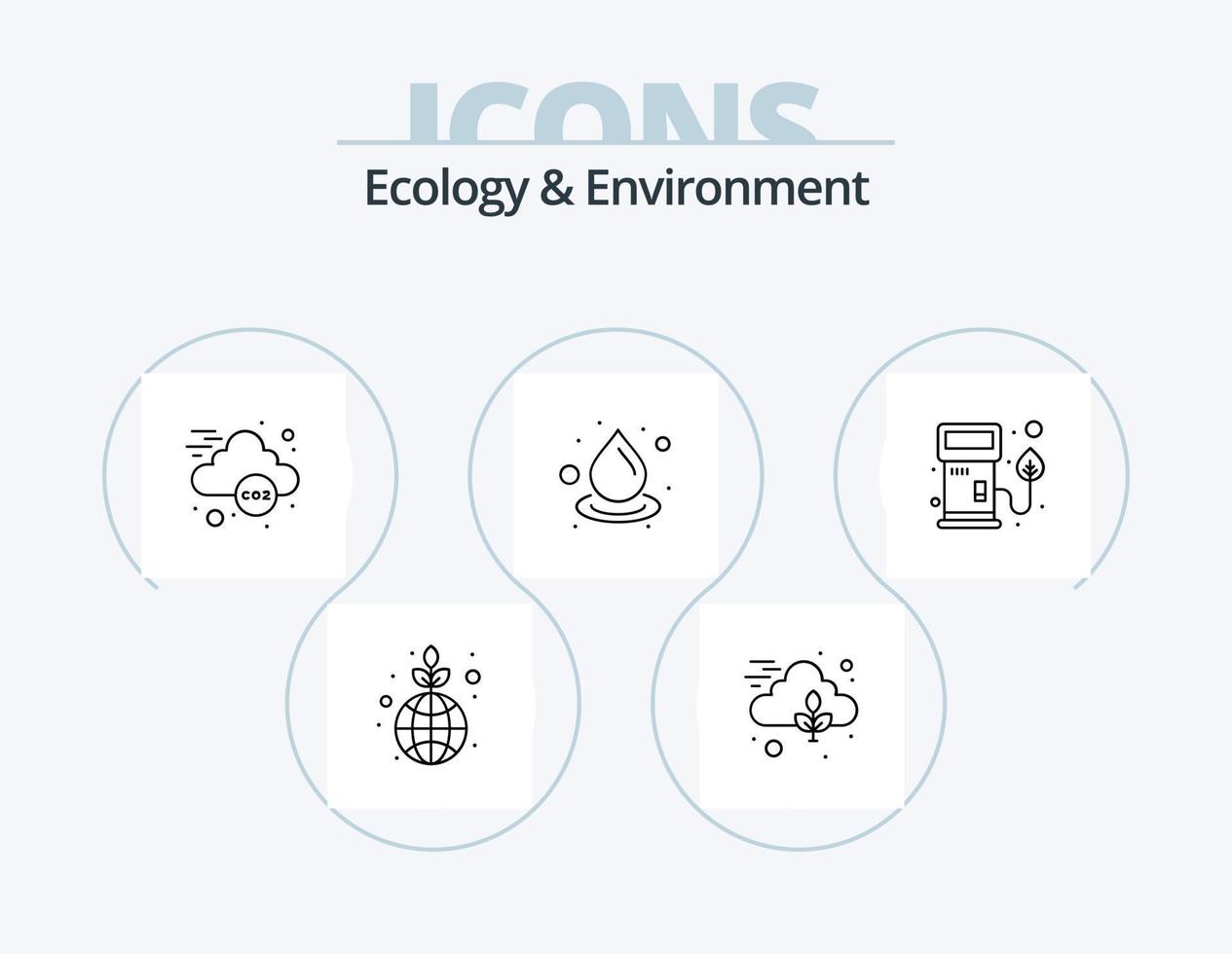 ekologi och miljö linje ikon packa 5 ikon design. papper väska. natur. bricka. naturlig. blad vektor