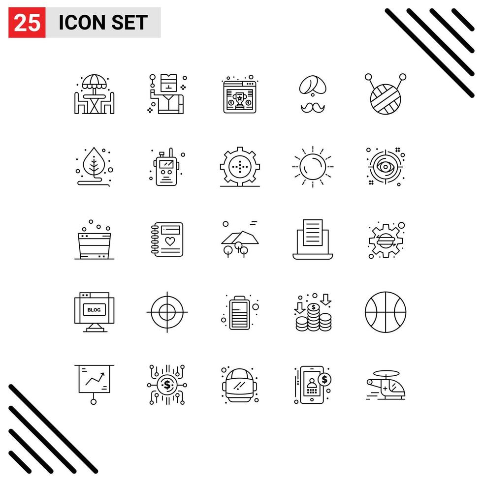 25 universelle Linienzeichen Symbole der Person Mann vergibt indische hinduistische editierbare Vektordesign-Elemente vektor