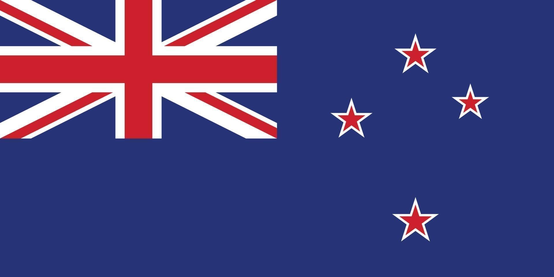Nya Zeelands flaggvektorisolat för tryck eller webb vektor