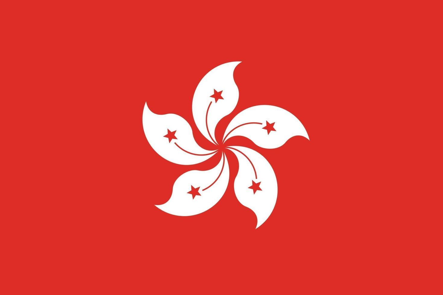 Hong Kong flagga vektor isolera banner tryck illustration