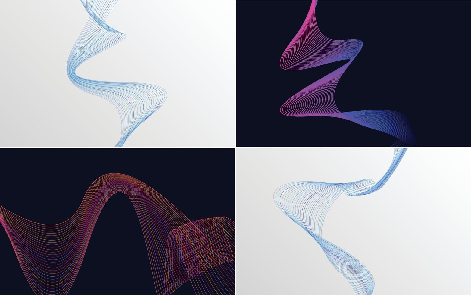 samling av geometriska minimala linjer mönsteruppsättning vektor