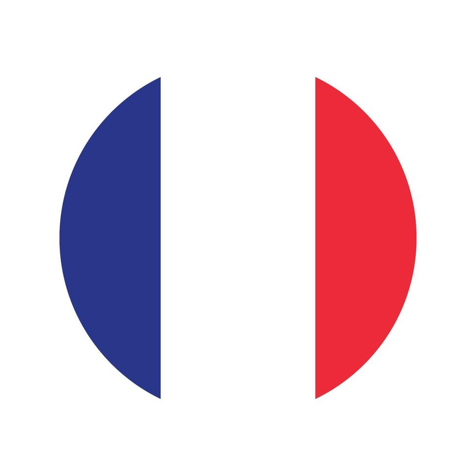 Frankreich Flagge Symbol Vektor isolieren Druck Illustration