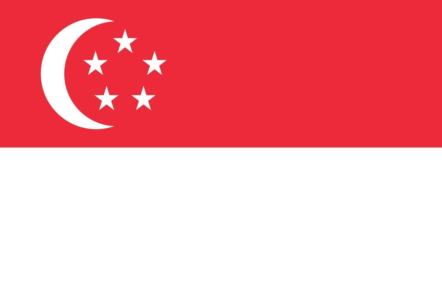 Singapur Flaggenvektor isolieren Bannerdruckillustration vektor