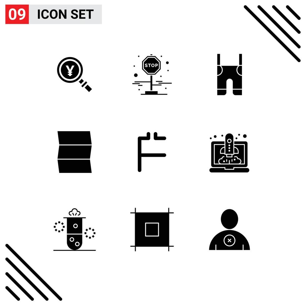 uppsättning av 9 modern ui ikoner symboler tecken för mynt resa bebis Karta remmar redigerbar vektor design element