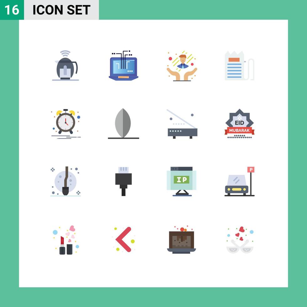 16 kreative Symbole moderne Zeichen und Symbole der Uhr Preis Pflege Zahlung Handel editierbares Paket kreativer Vektordesign-Elemente vektor