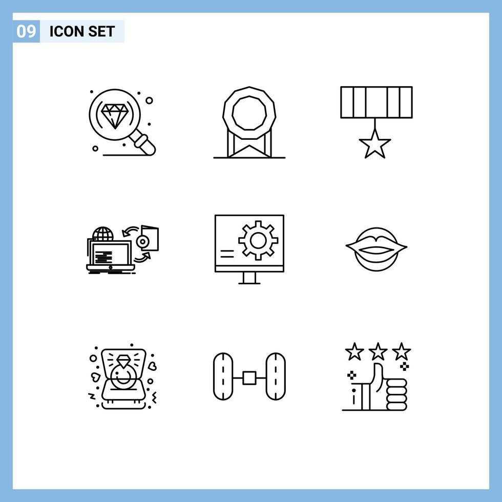9 kreativ ikoner modern tecken och symboler av utveckling insekt bricka publishing spel redigerbar vektor design element