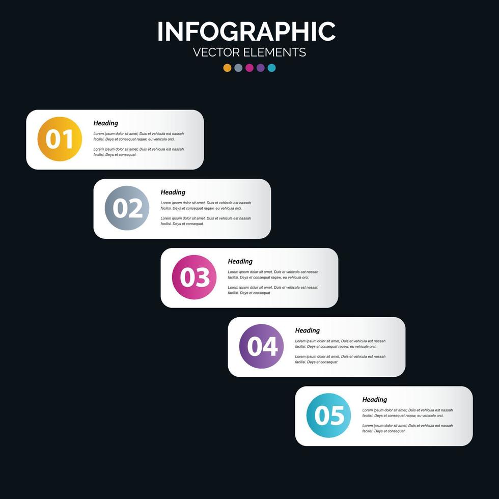 5 Schritte Infografiken Designvektor und Marketing können für das Workflow-Layout verwendet werden vektor