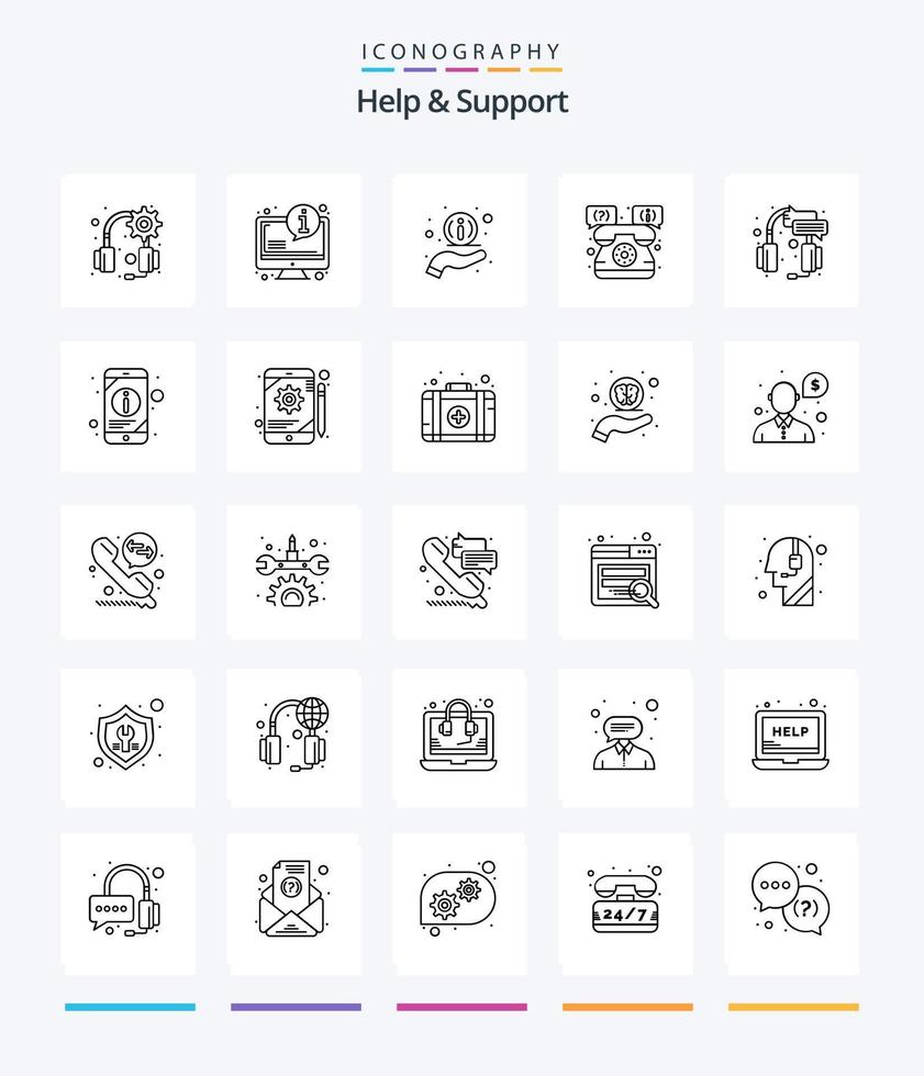 kreative hilfe und unterstützung 25 skizzen-icon-pack wie service. Hilfe. Information. Center. Unterstützung vektor
